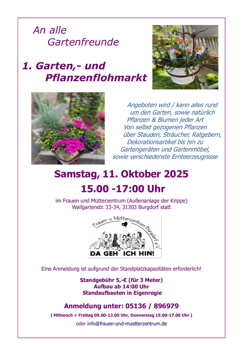 1.Gartenflohmarkt