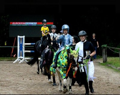 Für das Kostümreiten haben sich die Kinder unter anderem als Ritter verkleidet.