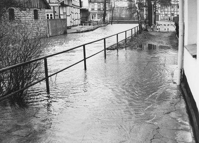 Aue-Ausstellung Aue-Hochwasser an der Poststraße 1966