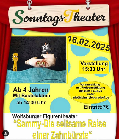 Screenshot 2025-01-26 at 08-47-31 JohnnyB. Nach dem Sonntagstheater ist vor dem Sonntagstheater Bühne frei für das Wolfsburger Figurentheater mit „Sammy - die seltsame Reise einer... Instagram