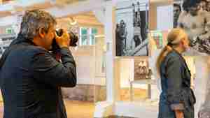 Sergio Siano in der DIego Maradona-Ausstellung